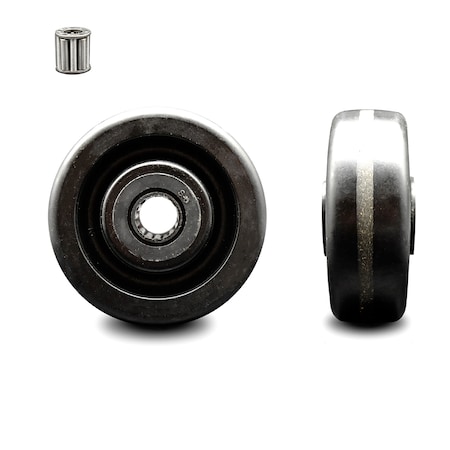 Service Caster SCC - 4" Phenolic Wheel Only w/Roller Bearing - 1/2" Bore - 600 lbs Capacity SCC-PHR415